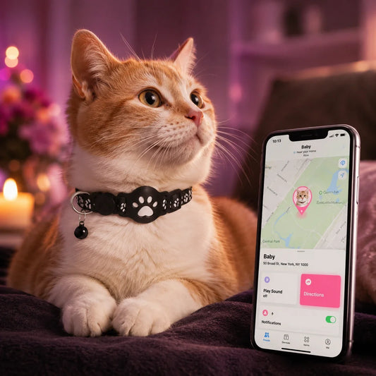 Collier traceur chat Trackeur Pro — localisation via Apple Find My