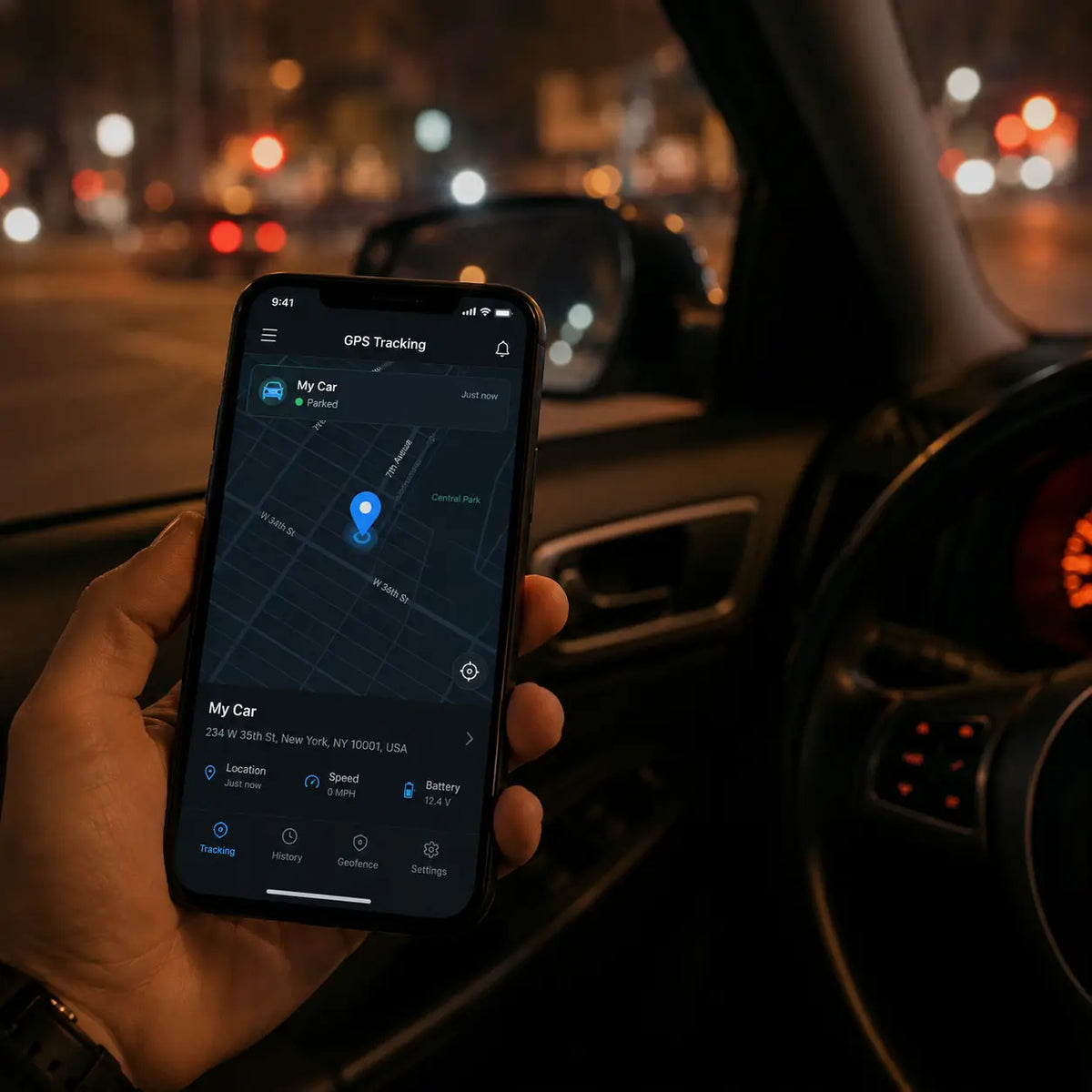 Trackeur Pro Vigilance Moto — Suivi GPS temps réel de la moto sur smartphone application mobile