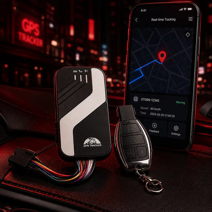 Traceur GPS voiture 4G avec application mobile de suivi en temps réel et coupe-moteur à distance